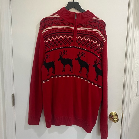 Chaps Other - Chaps Christmas Holiday Quarter Zip Sweater
